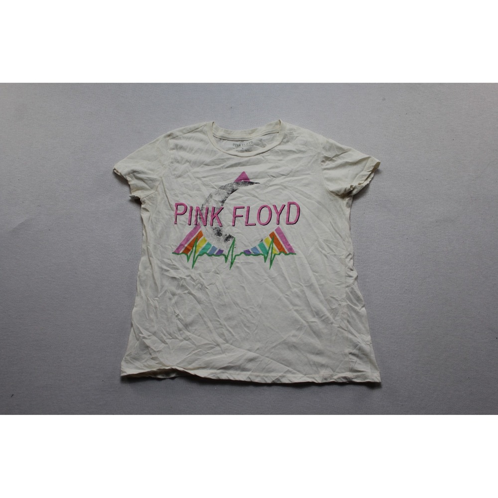 Pink Floyd Graphic Tee Women Small Cream Excellent Short Sleeve Rock Band Shirt